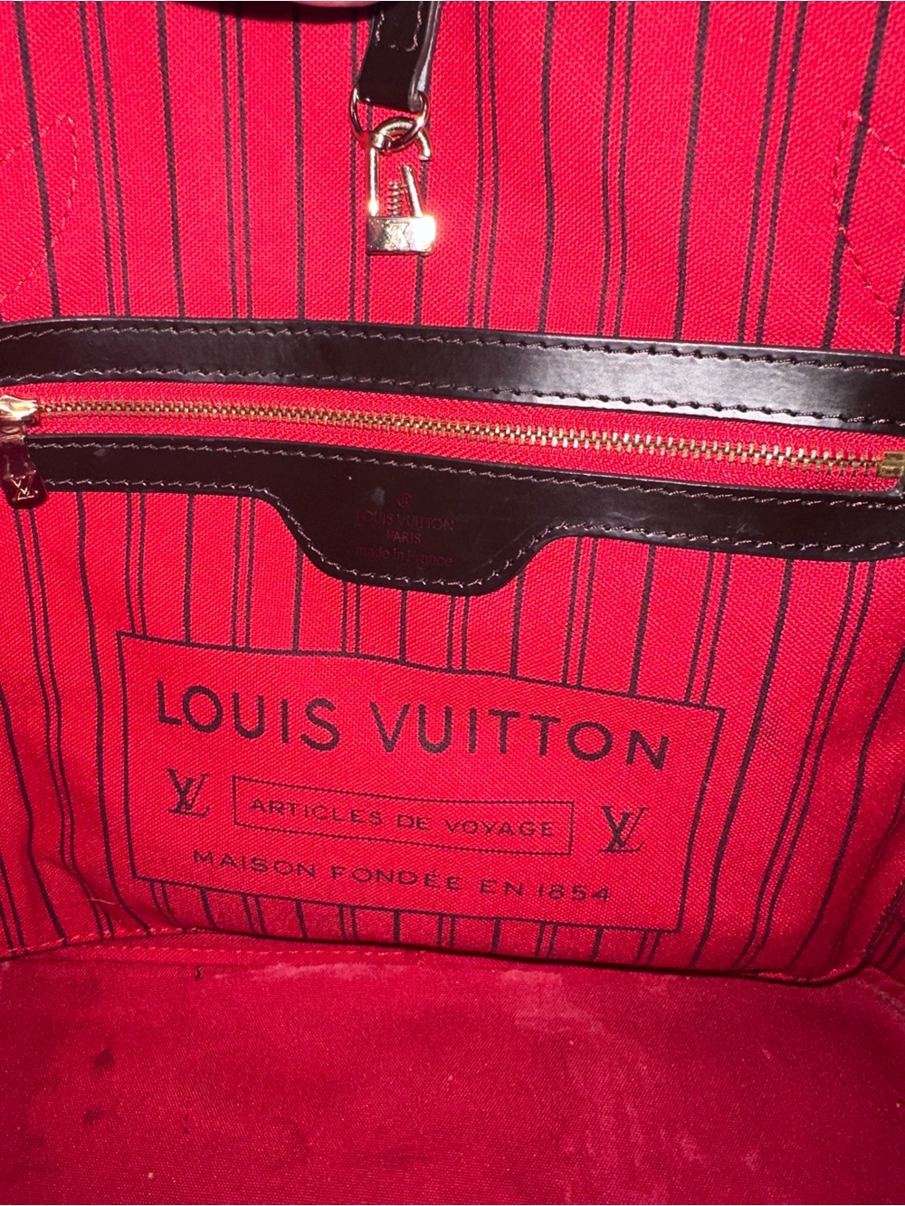 Louis Damier Ebene Neo Neverfull MM Tote Bag - Picture 5 of 10